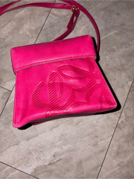 Loewe Handbags - Loewe Hot Pink Embossed Crossbody Bag